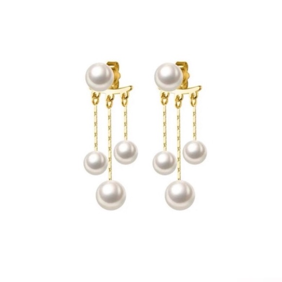 Madewell Jewelry - New Madewell 925 Sterling Silver Cultured Pearl Earring Jackets